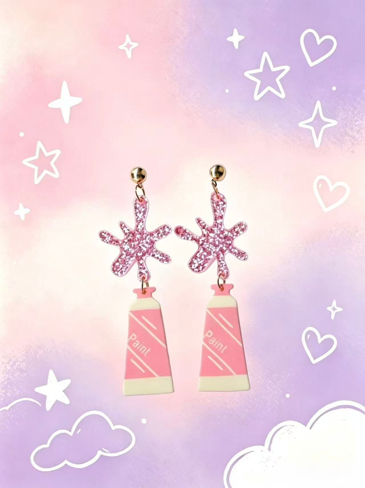 Acrylic Earrings.Funky Earrings
