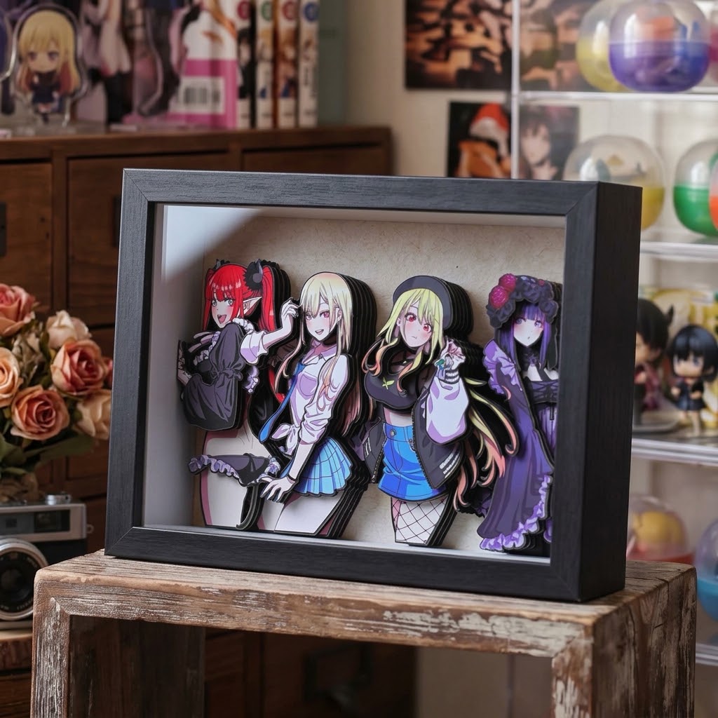 3D Layered Paper Cut Shadow Box Frame