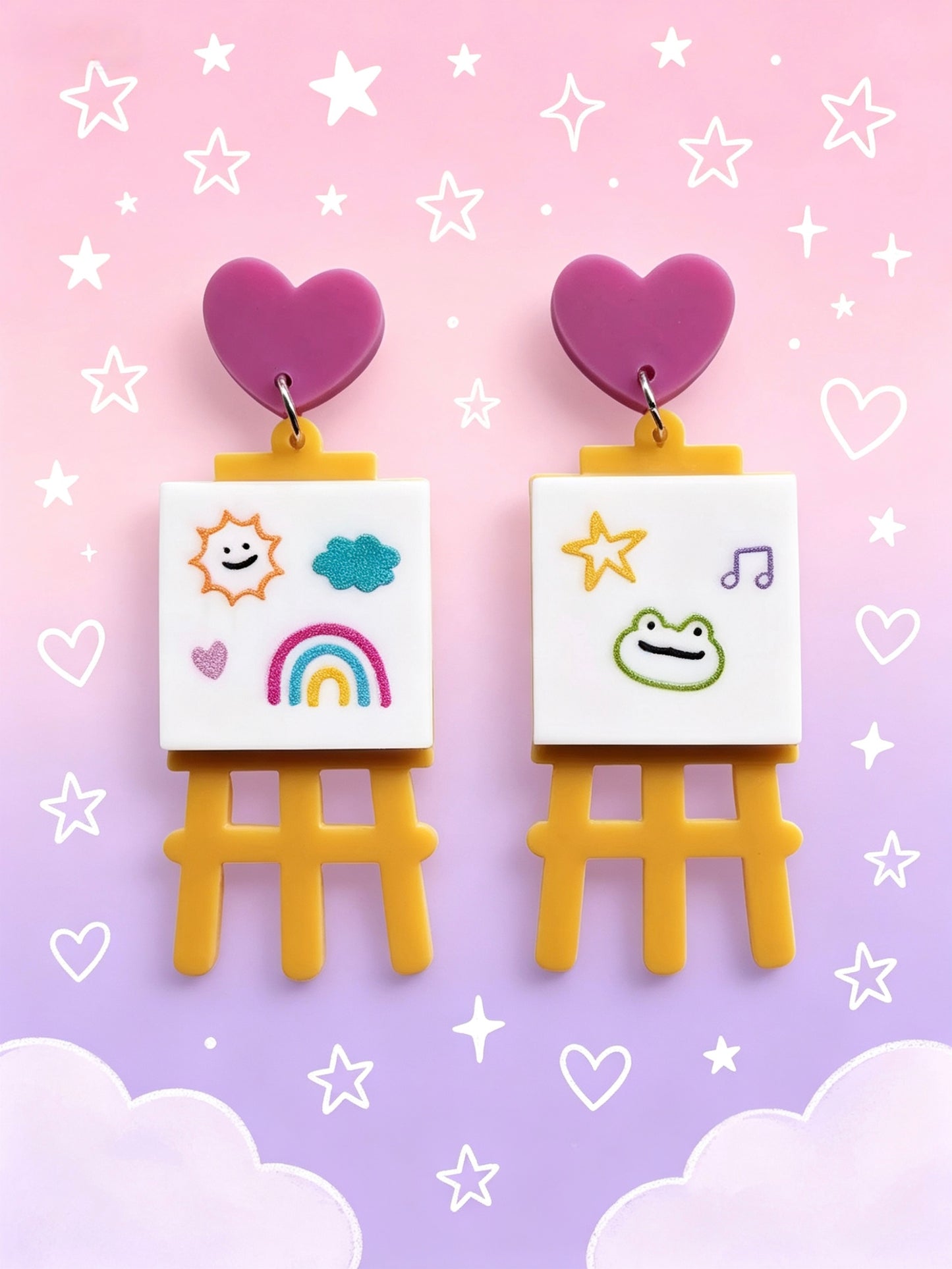 Acrylic Earrings.Funky Earrings