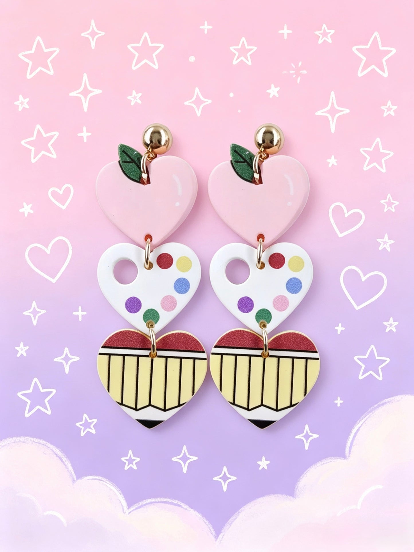 Acrylic Earrings.Funky Earrings