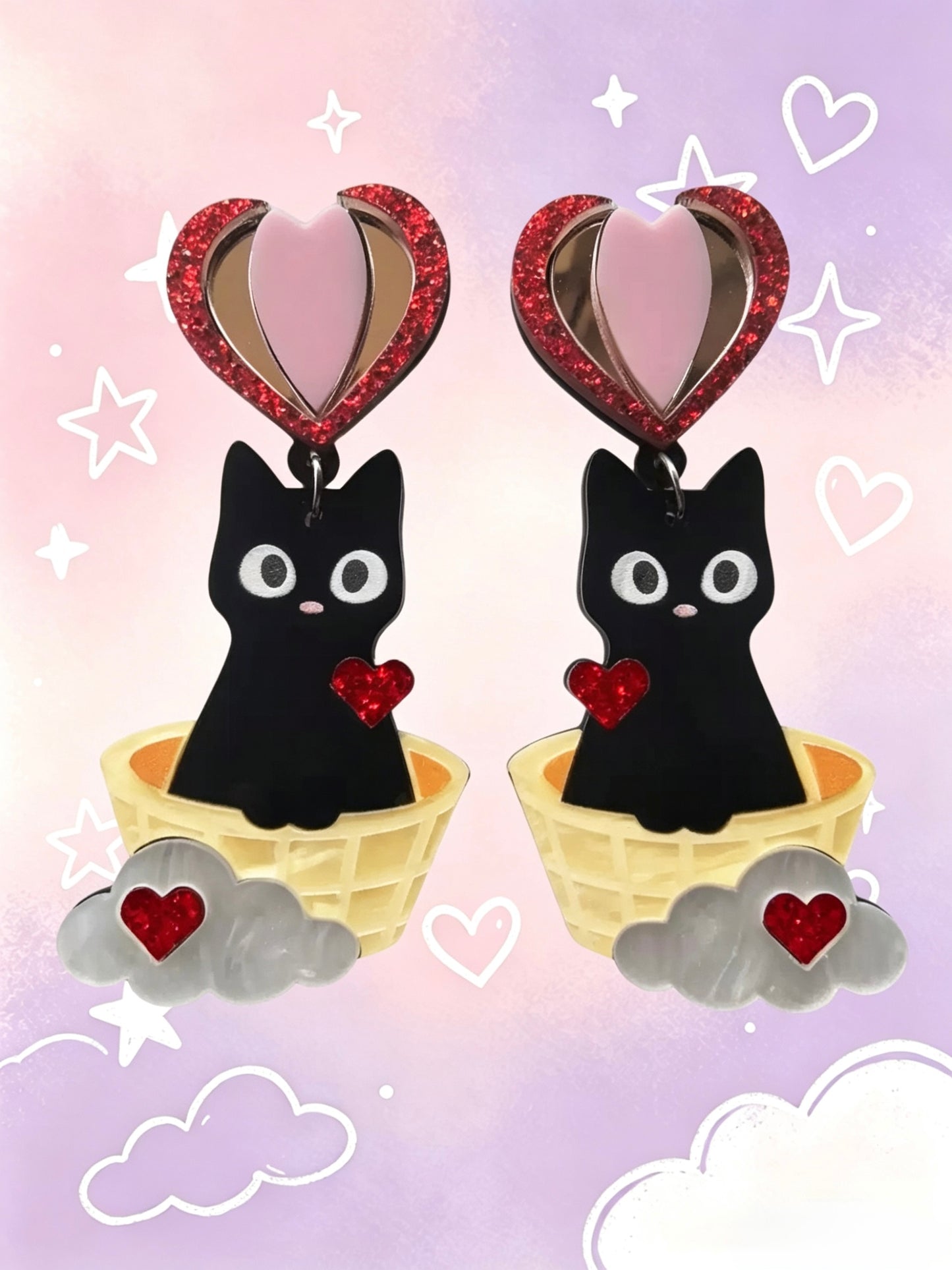 Acrylic Earrings.Funky Earrings