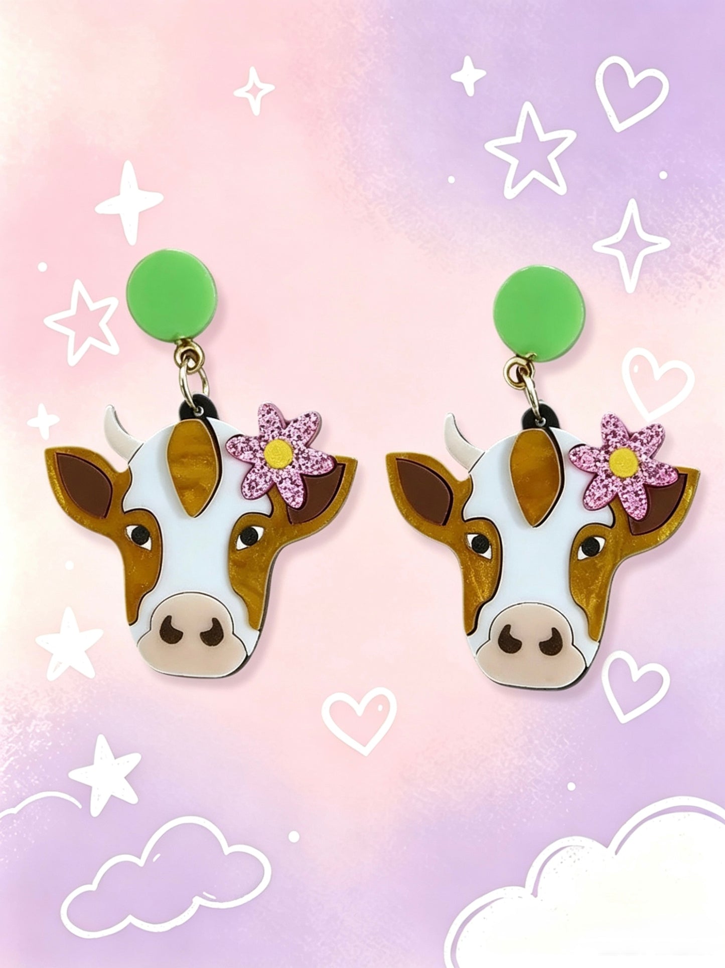 Acrylic Earrings.Funky Earrings