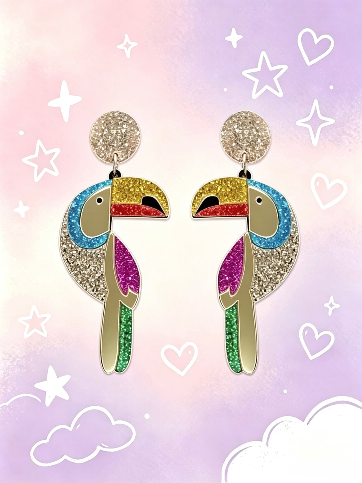Acrylic Earrings.Funky Earrings