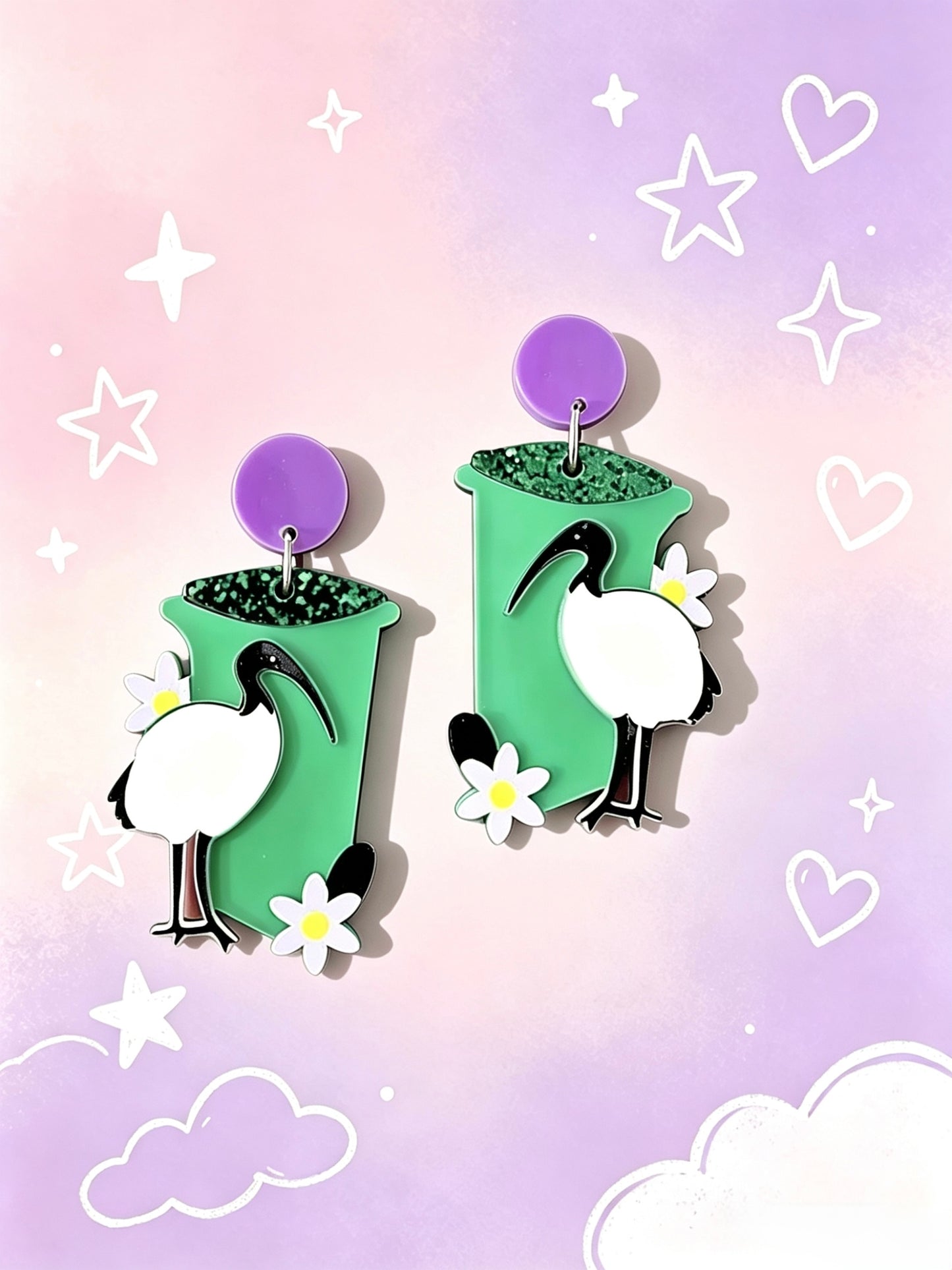 Acrylic Earrings.Funky Earrings