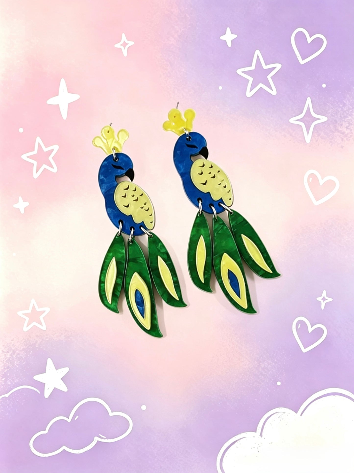 Acrylic Earrings.Funky Earrings