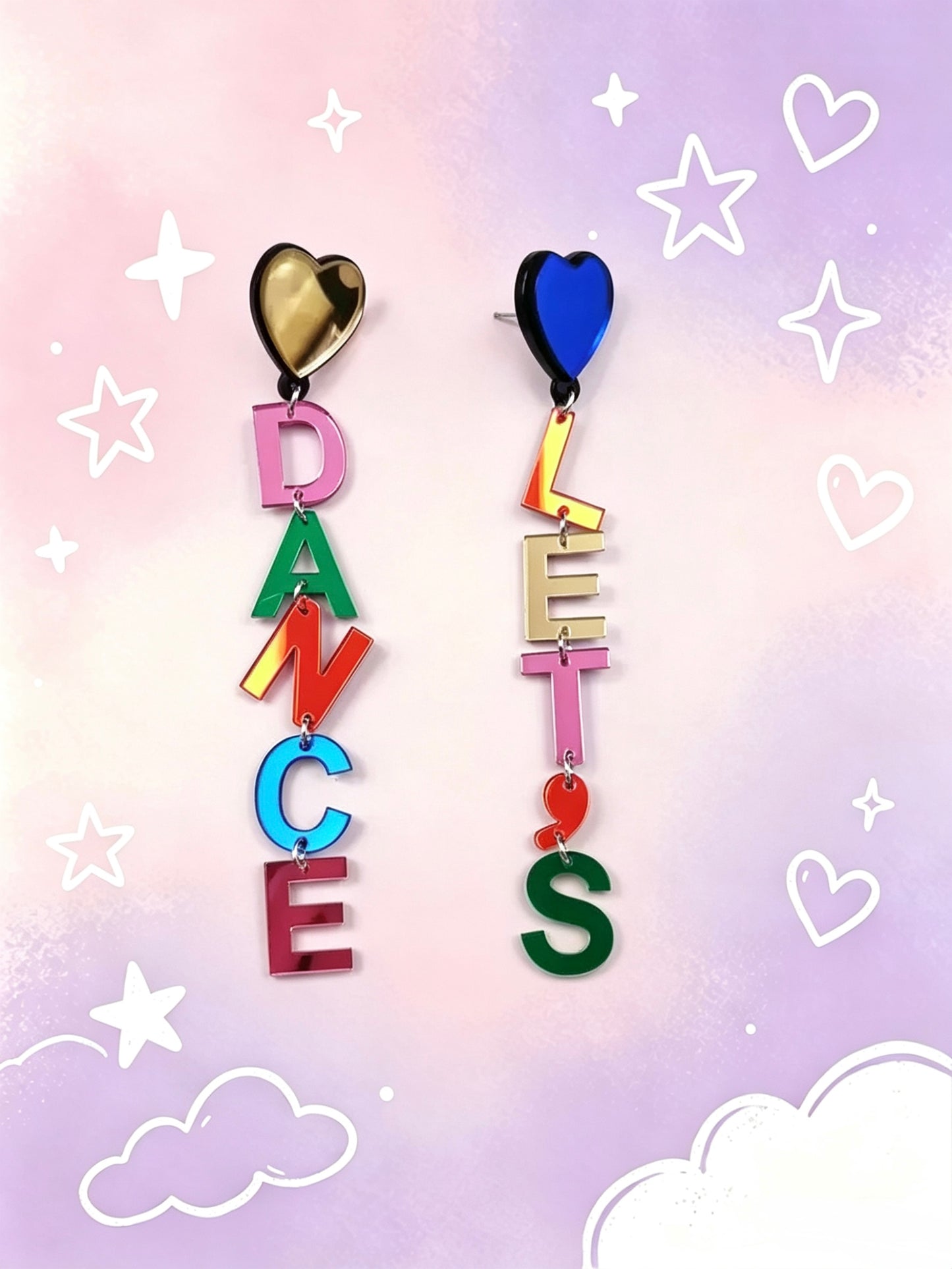 Acrylic Earrings.Funky Earrings