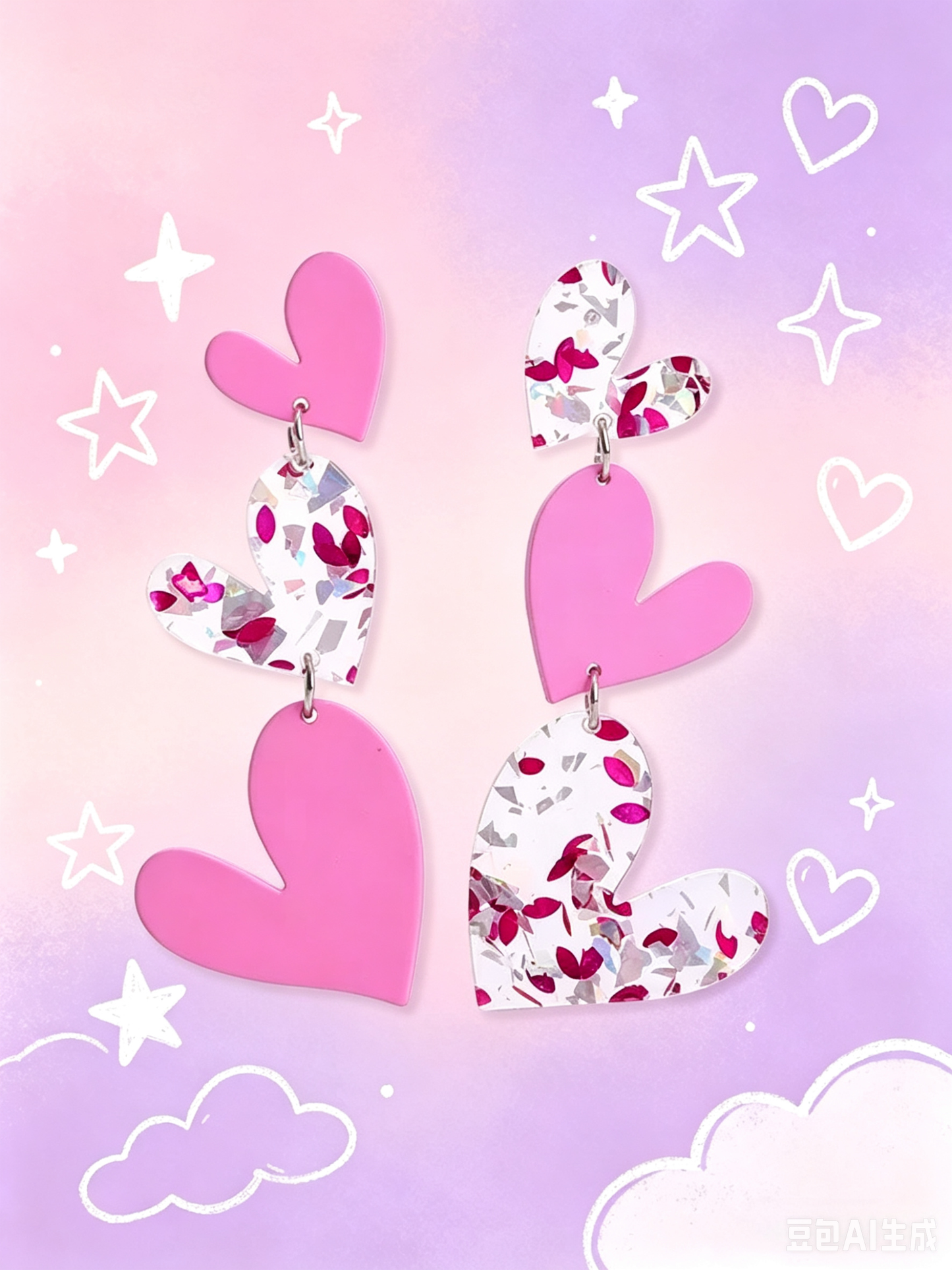 Acrylic Earrings.Funky Earrings
