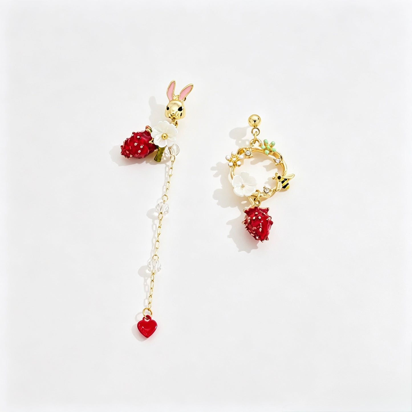 Enamel Mix Matched Earrings