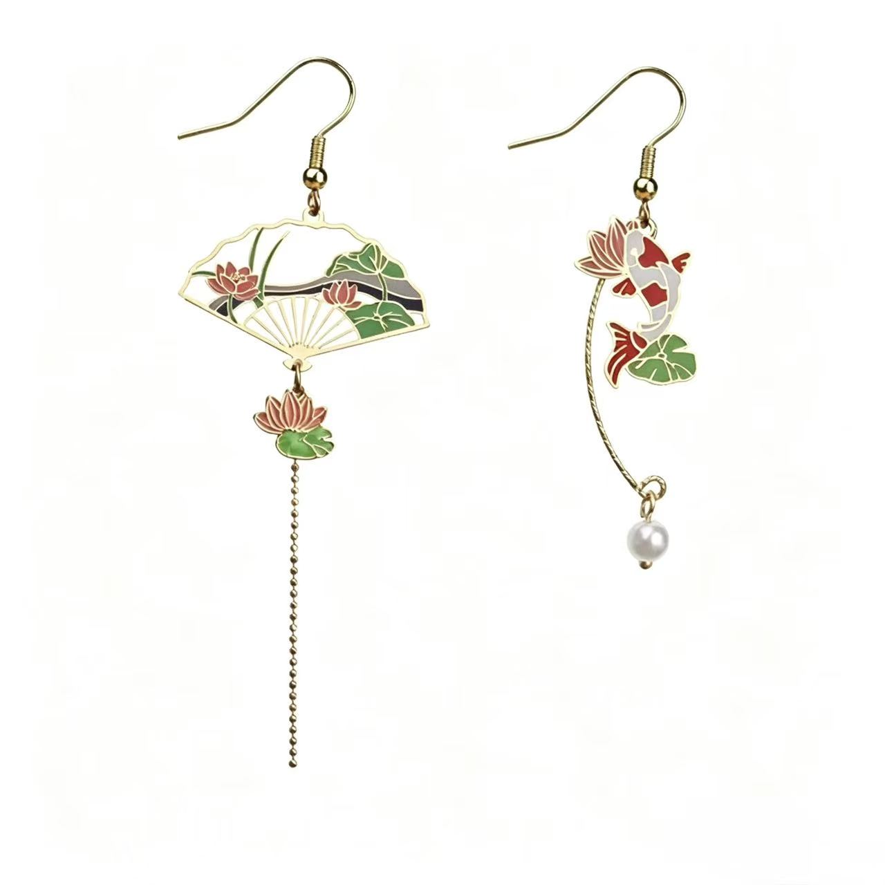Enamel Mix Matched Earrings