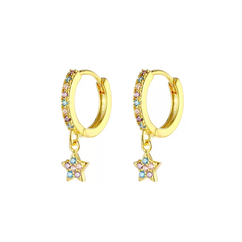 Huggie Drop Earrings
