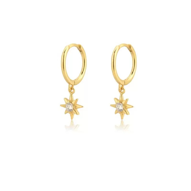 Huggie Drop Earrings