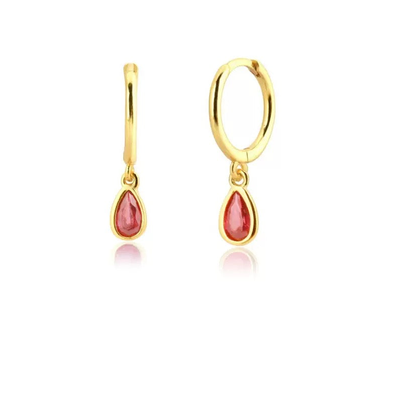 Huggie Drop Earrings