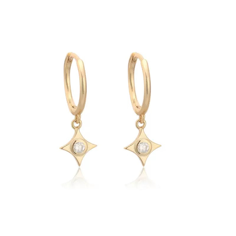 Huggie Drop Earrings