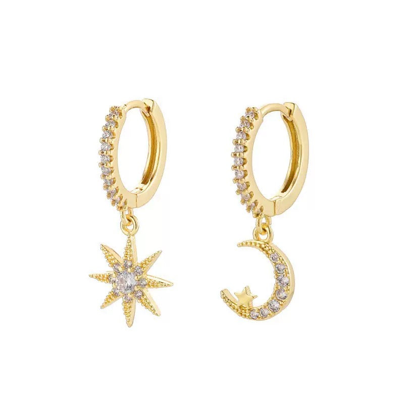Huggie Drop Earrings