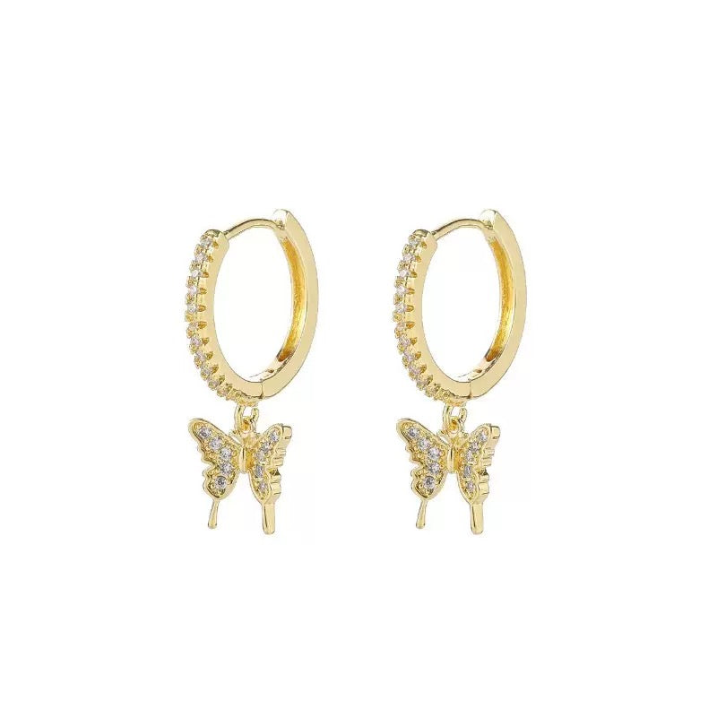Huggie Drop Earrings
