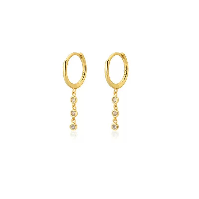 Huggie Drop Earrings