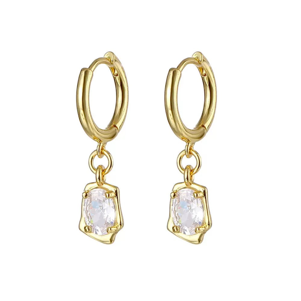 Huggie Drop Earrings