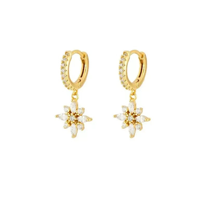 Huggie Drop Earrings