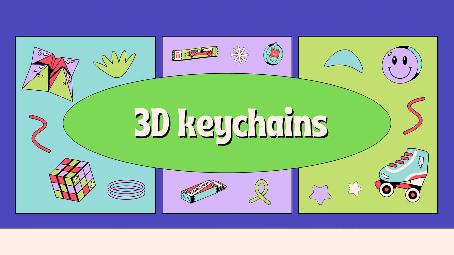 3D Keychain.Keyring.Keychain.(3D Group)
