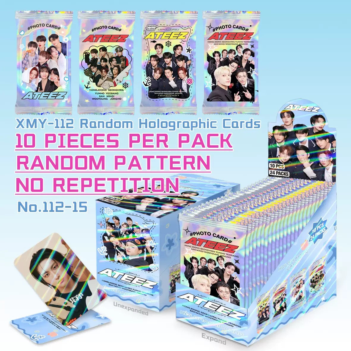 K-pop Lomo Card .Photo Card.Ateez 10 PC