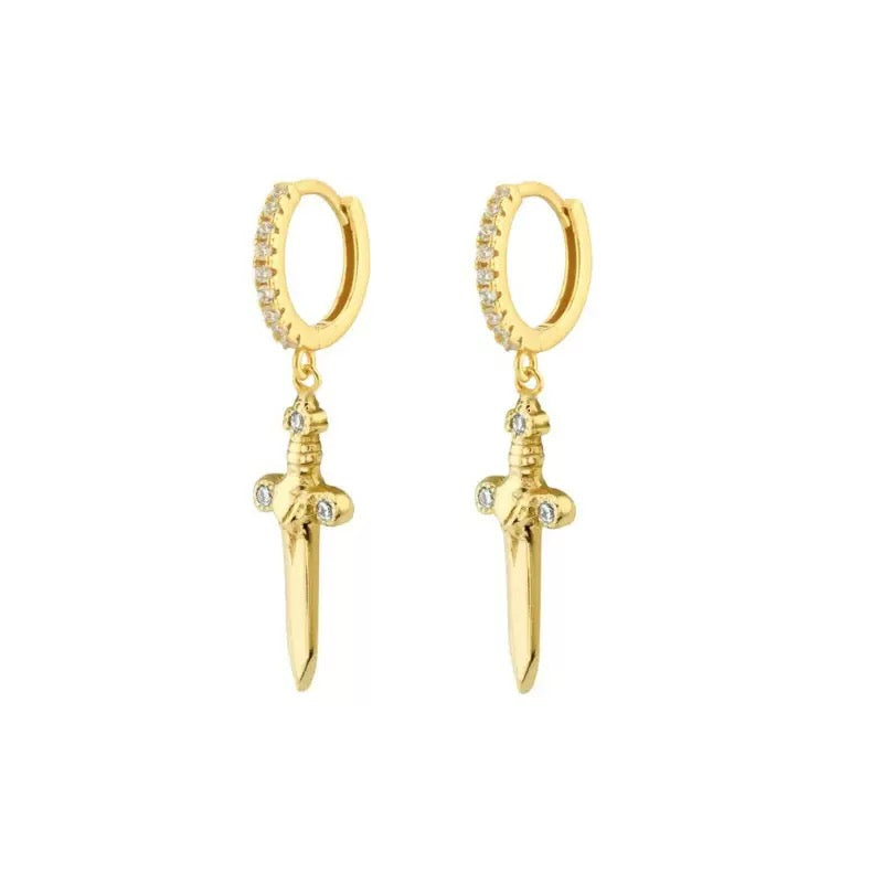 Huggie Drop Earrings