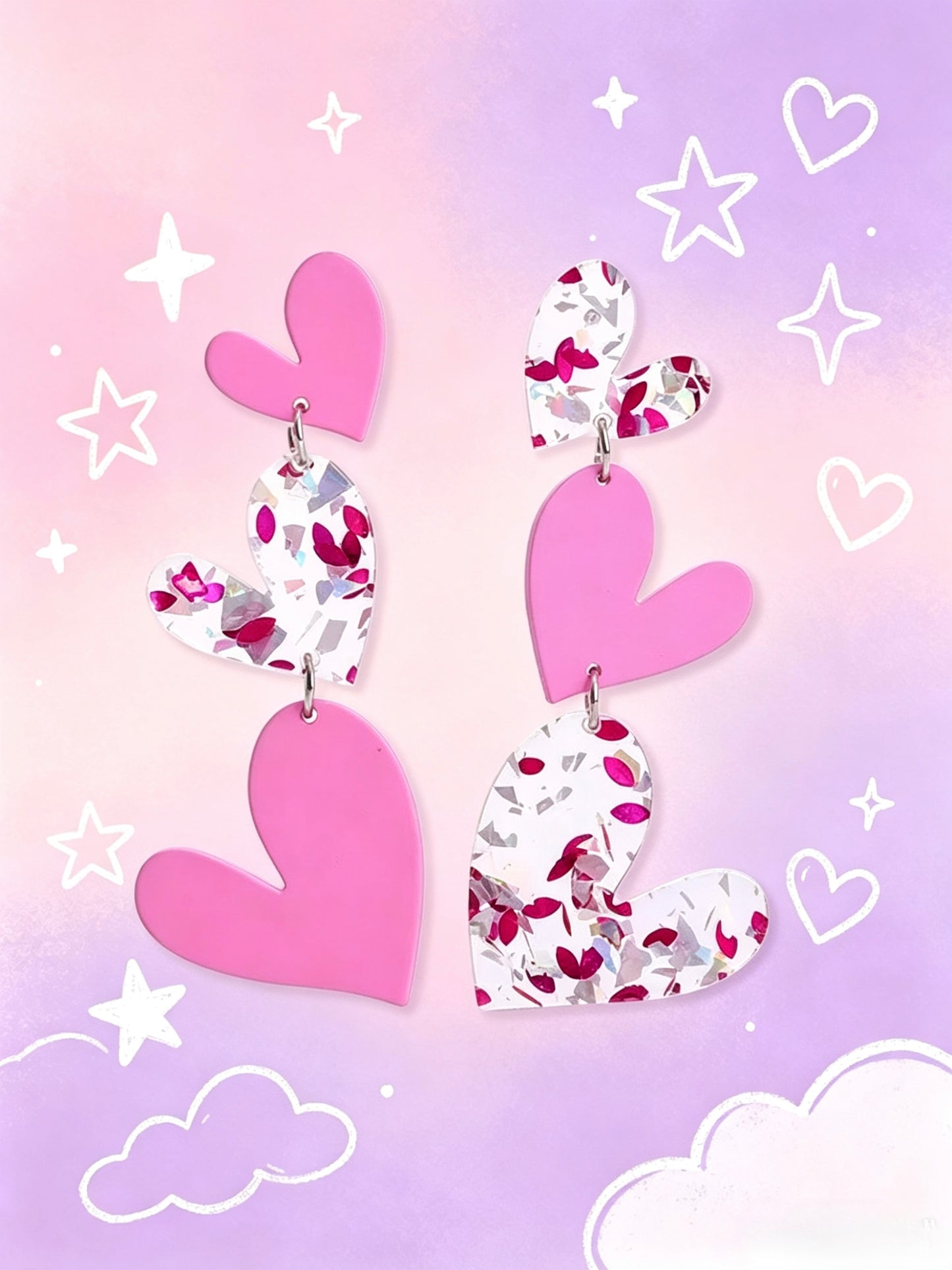 Acrylic Earrings.Funky Earrings
