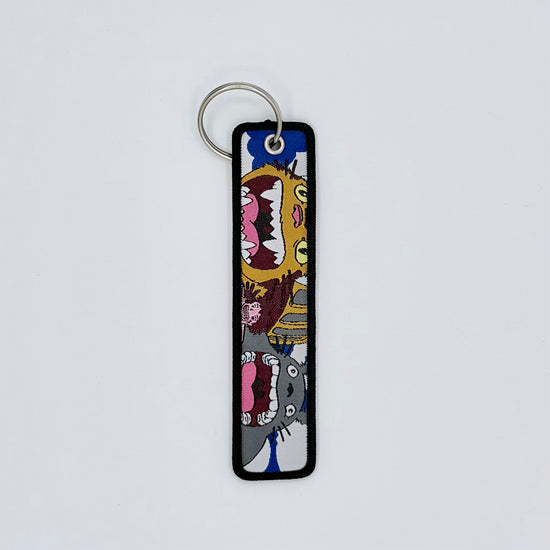 Embroidered Tag.Anime Keychain.Keyring.