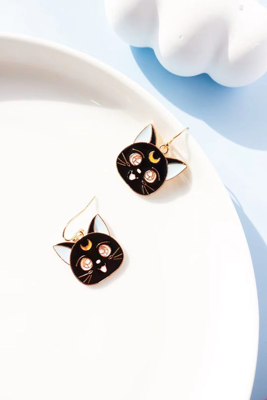 Sailor Moon:Luna Cat Hook Drop Earrings