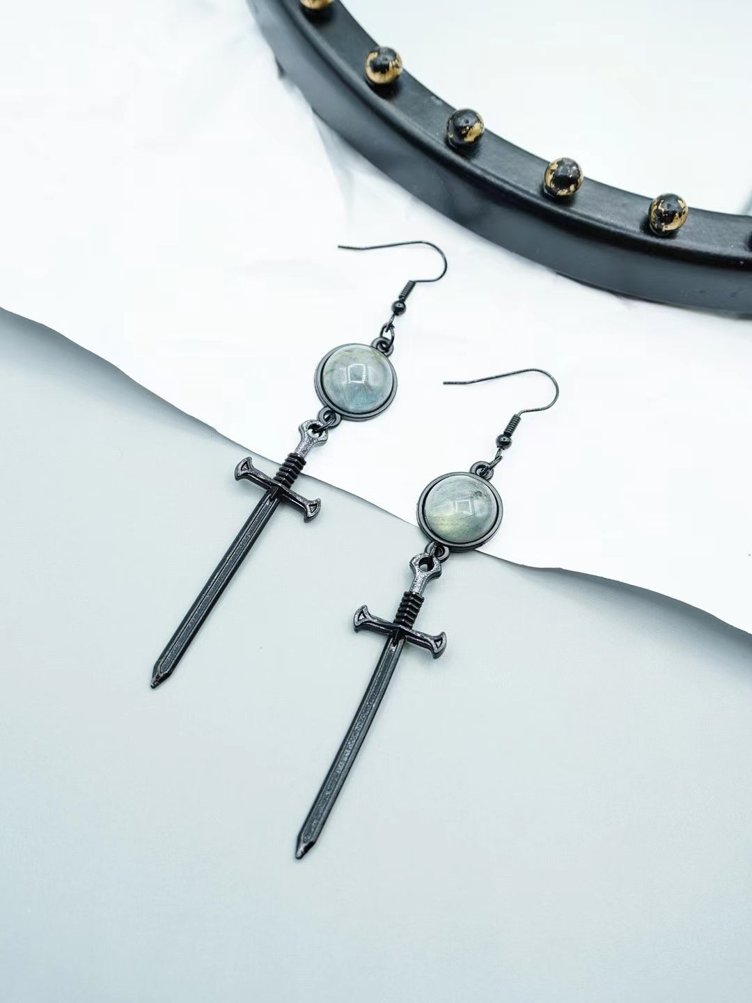 Sword Punk Style Drop Earrings