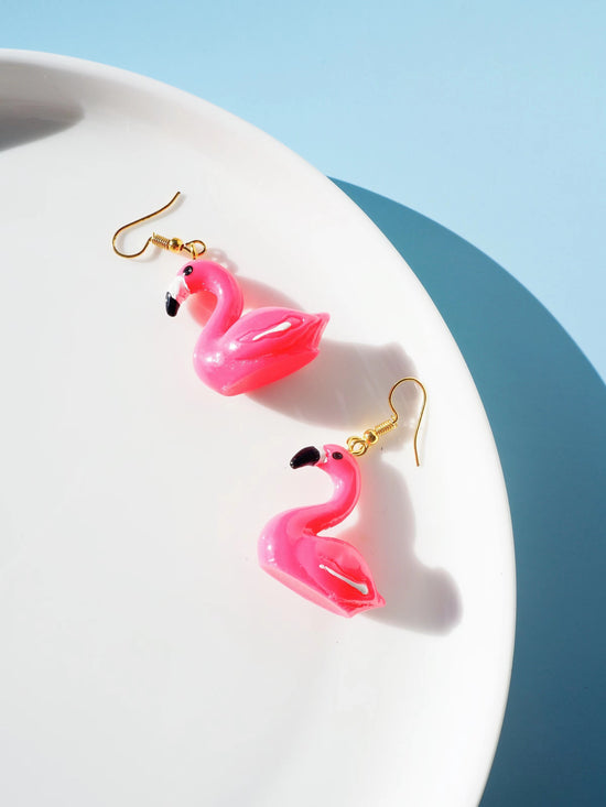 Flamingo Hook Drop Earrings