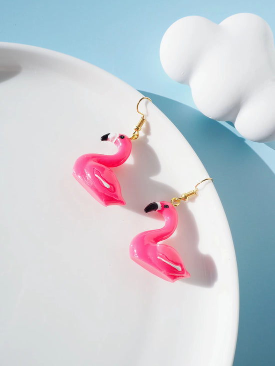 Flamingo Hook Drop Earrings