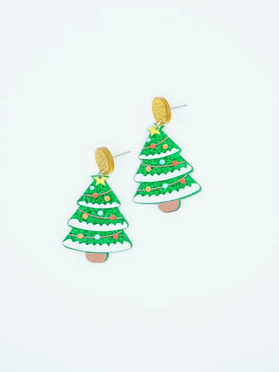 Christmas Tree Drop Earrings