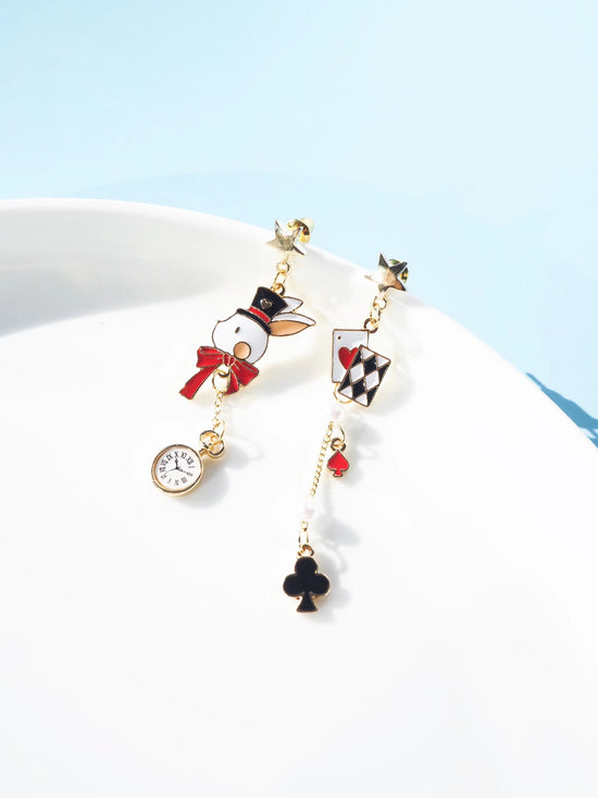 Alice in wonderland Drop Earrings