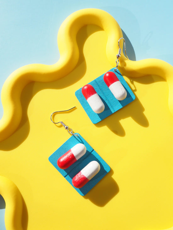 Tablet Hook Drop Earrings