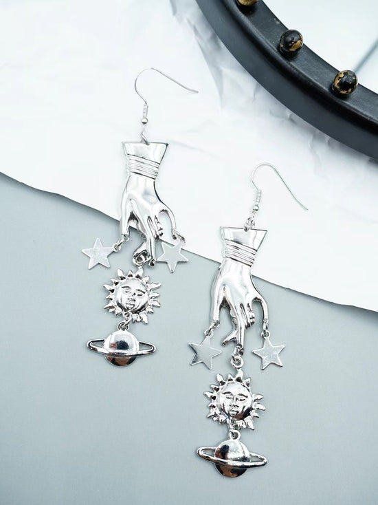 Hand Punk Style Drop Earrings