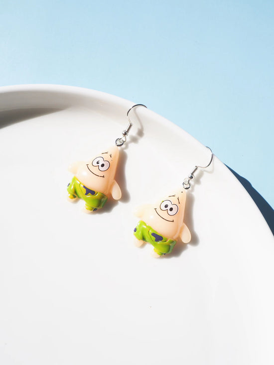 Patrick Star Hook Drop Earrings