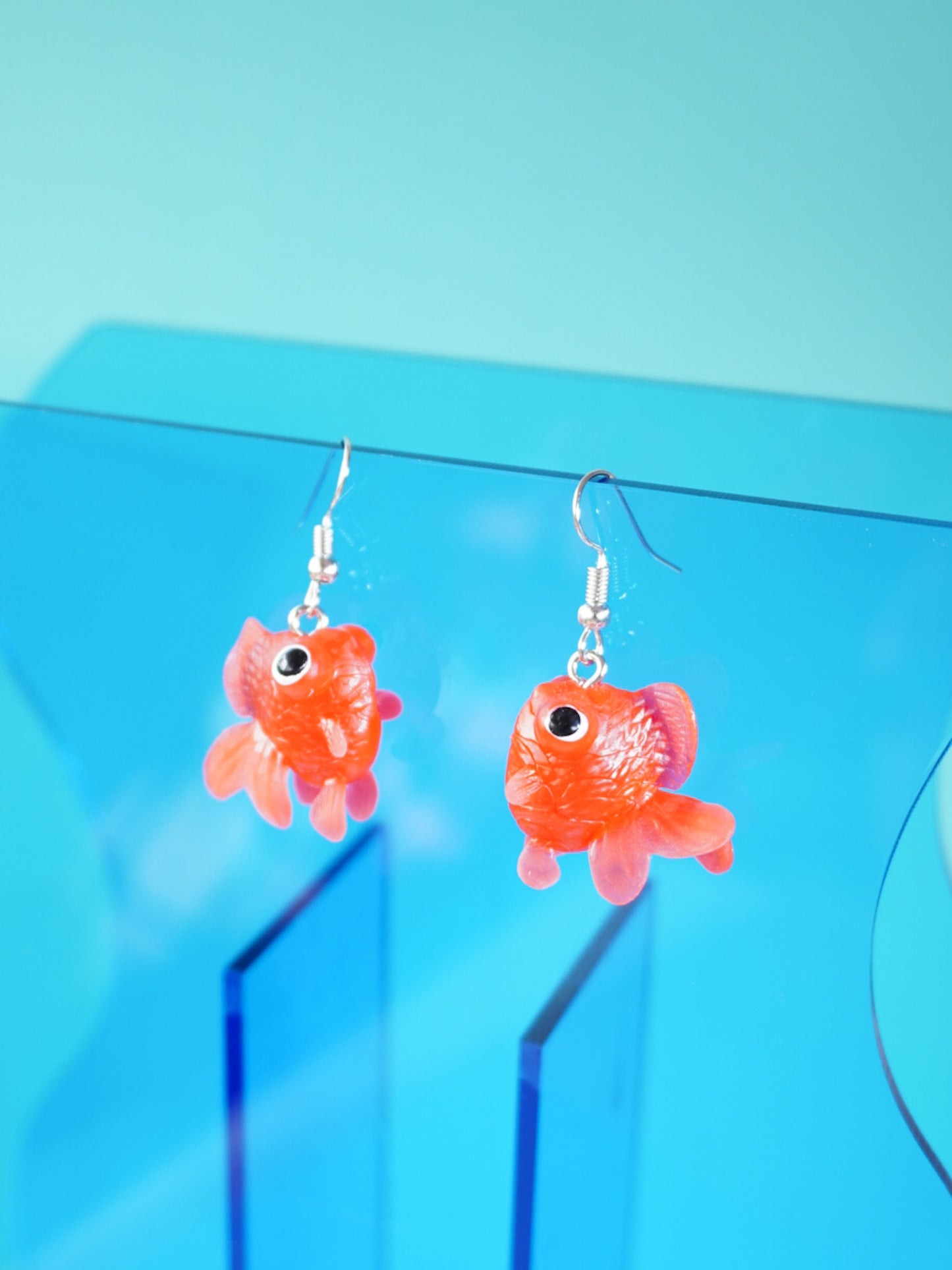 Gold Fish Hook Drop Earrings