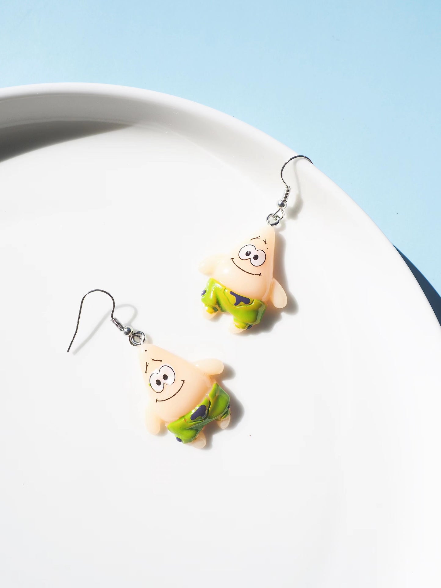 Patrick Star Hook Drop Earrings