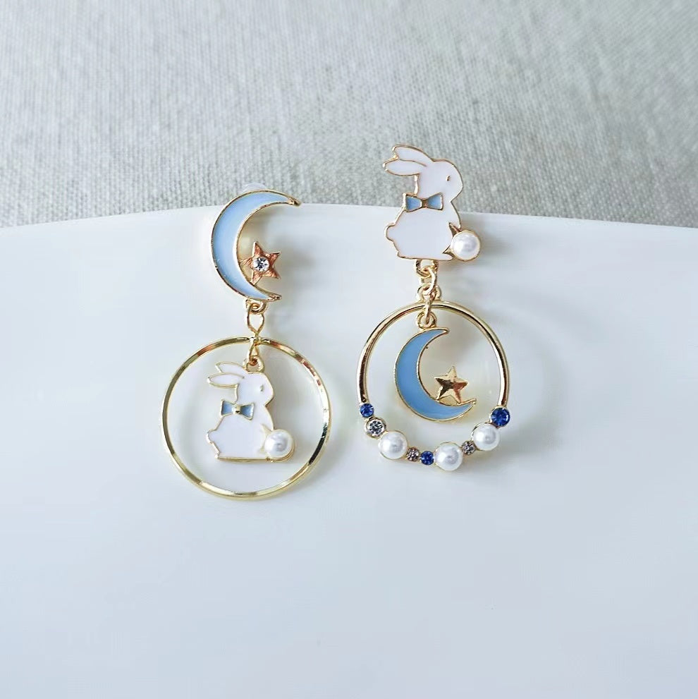 Bunny And The Moon Drop Earrings