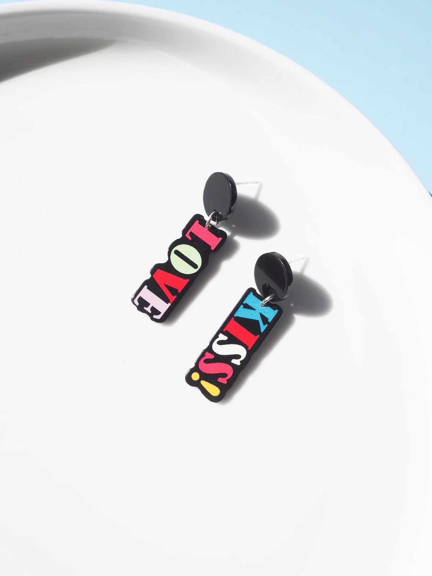 Love and Kiss Drop Earrings