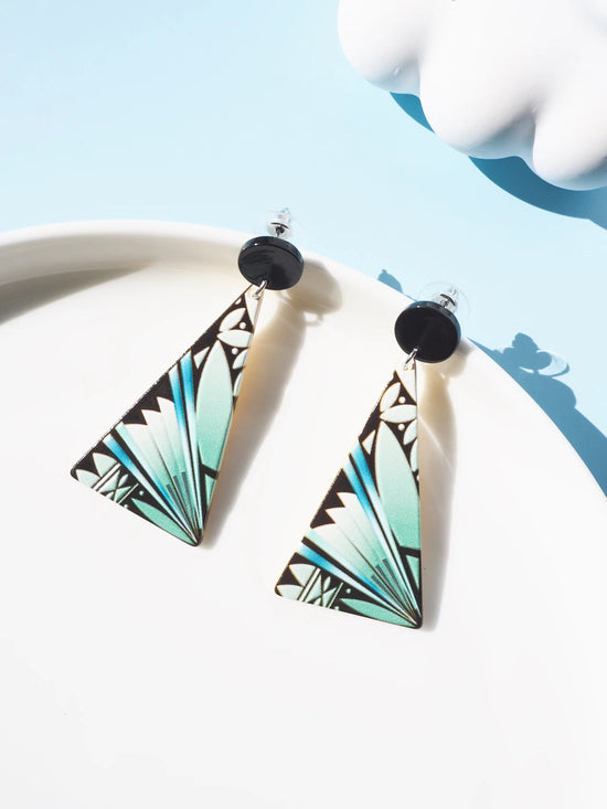 Triangle Dangle Drop  Earrings