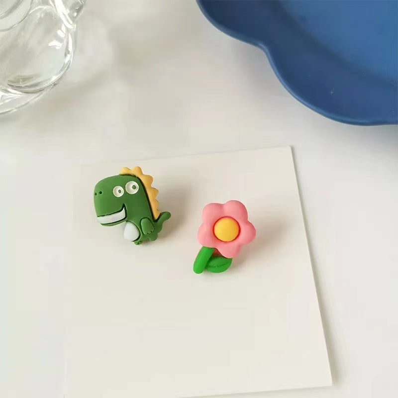 Dinosaur and flower