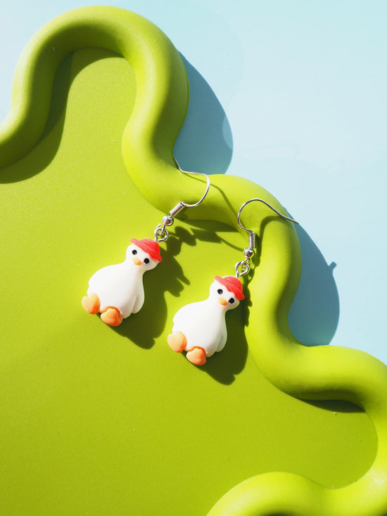 Duck Hook Drop Earrings