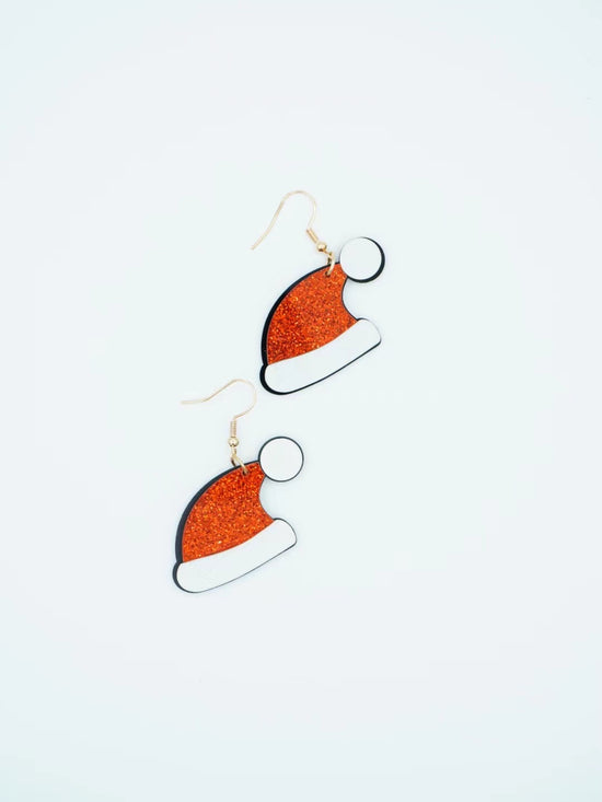 Christmas Santa Hat Drop Earrings