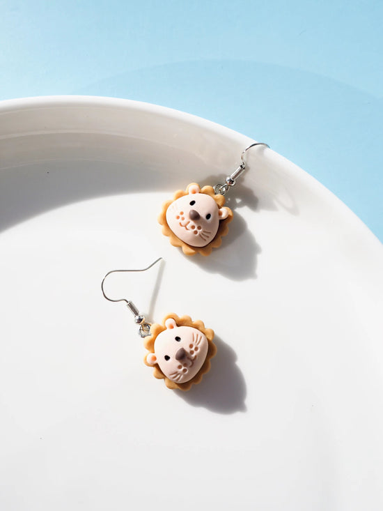 Lion Hook Drop Earrings