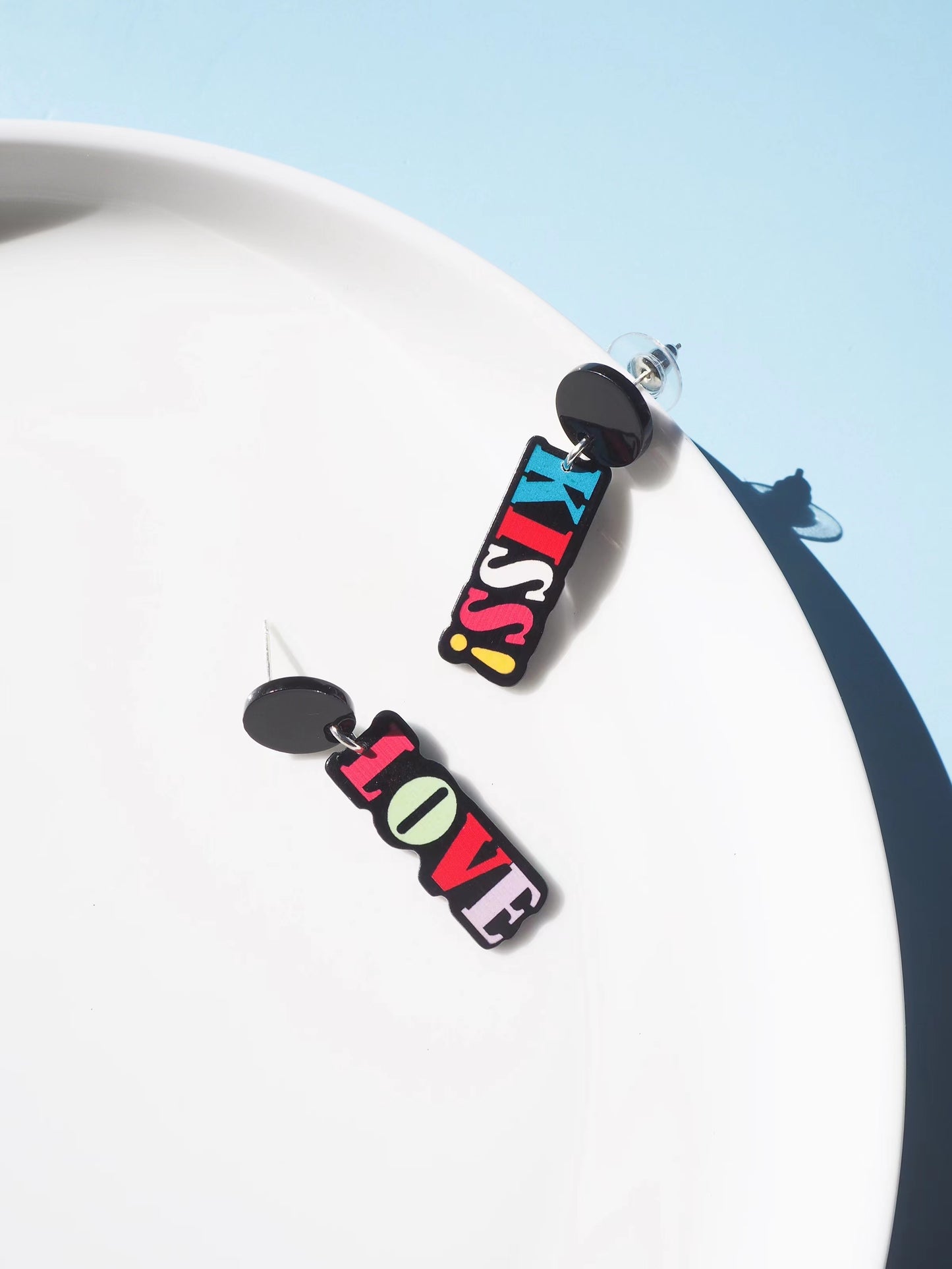 Love and Kiss Drop Earrings