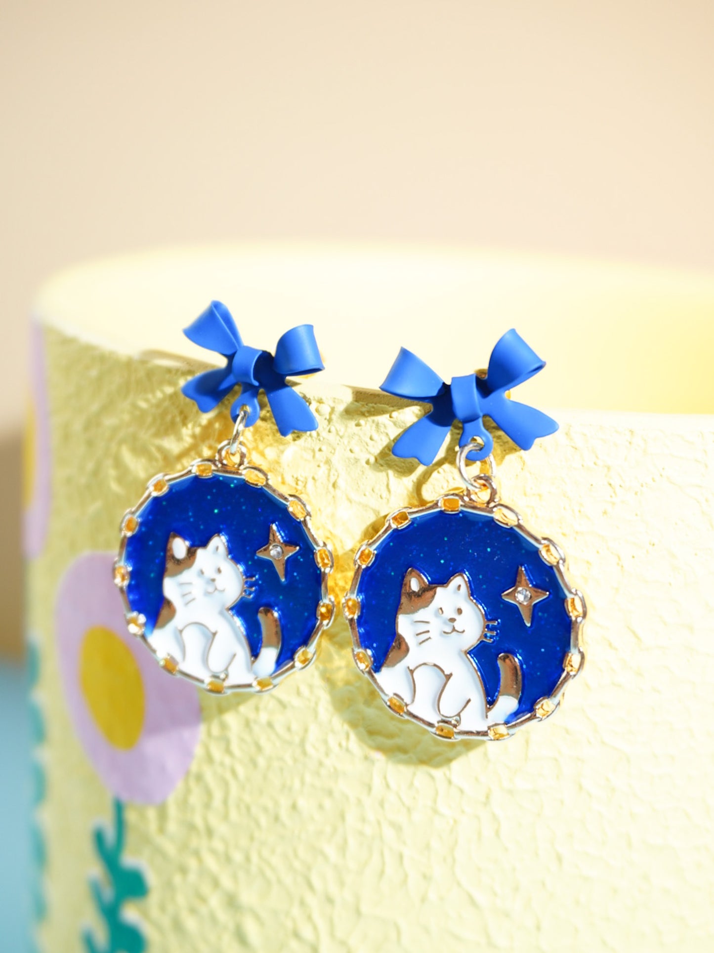 Cat And Star Drop Earring