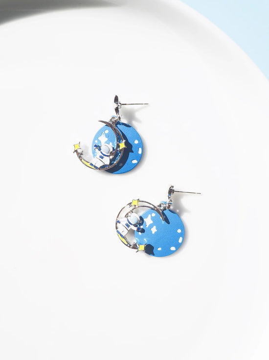 Astronaut Drop Earrings