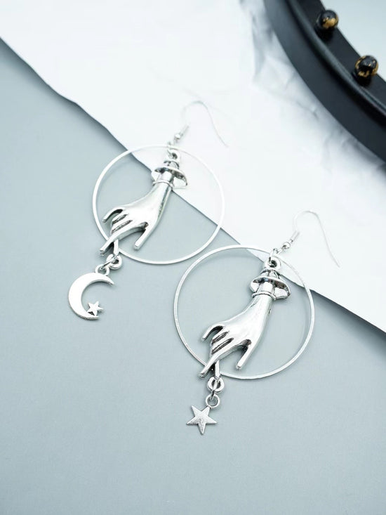 Hand Punk Style Drop Earrings