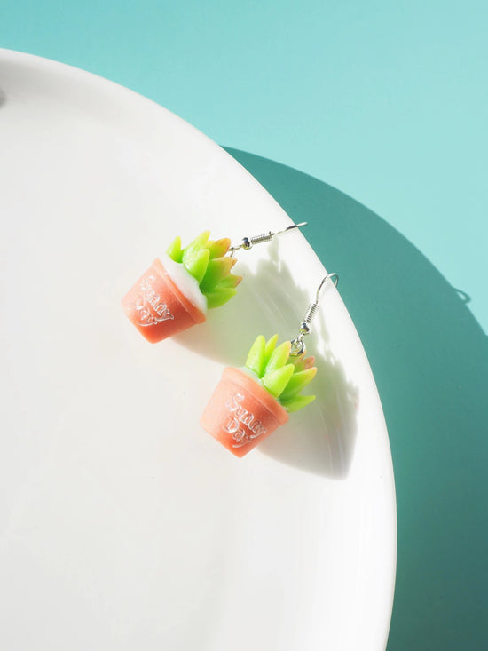 Plant Hook Drop Earrings